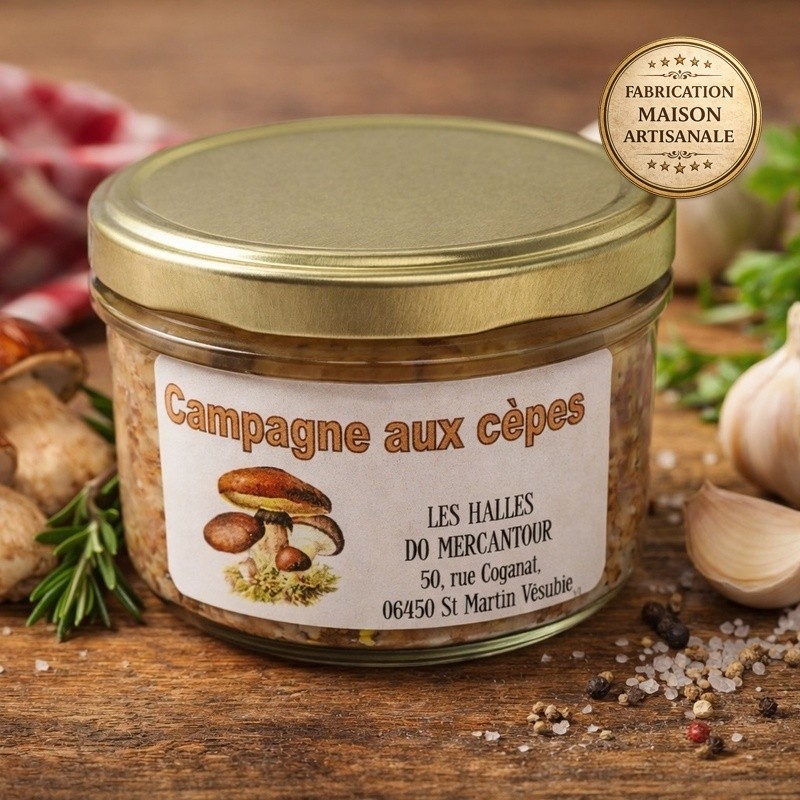 Terrine de campagne aux cèpes - 200 Gr