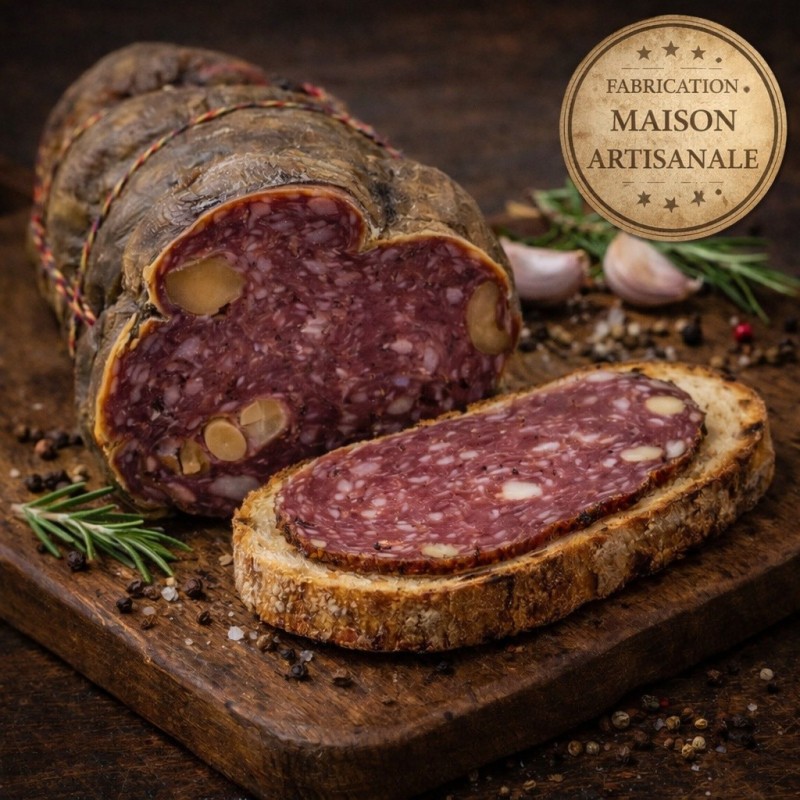 Saucisson sec aux noisettes